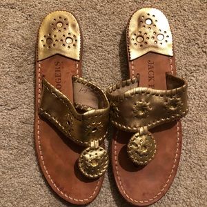 Classic gold jack Rogers sandals